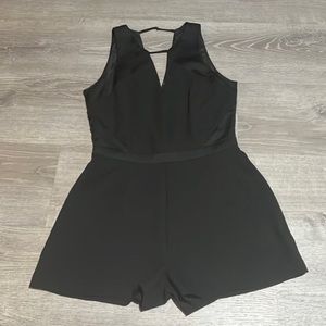 Parker NY Black V-Neck Romper